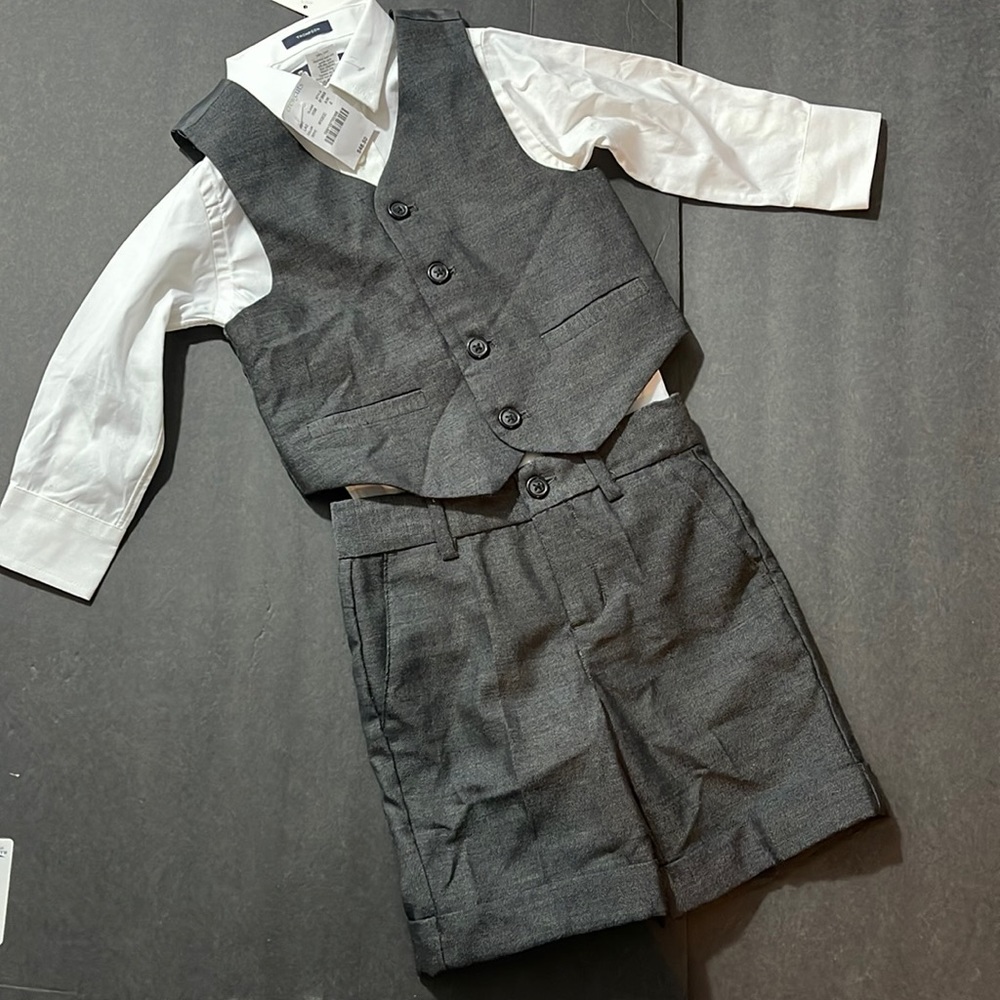 Janie and Jack suit J.Crew shirt